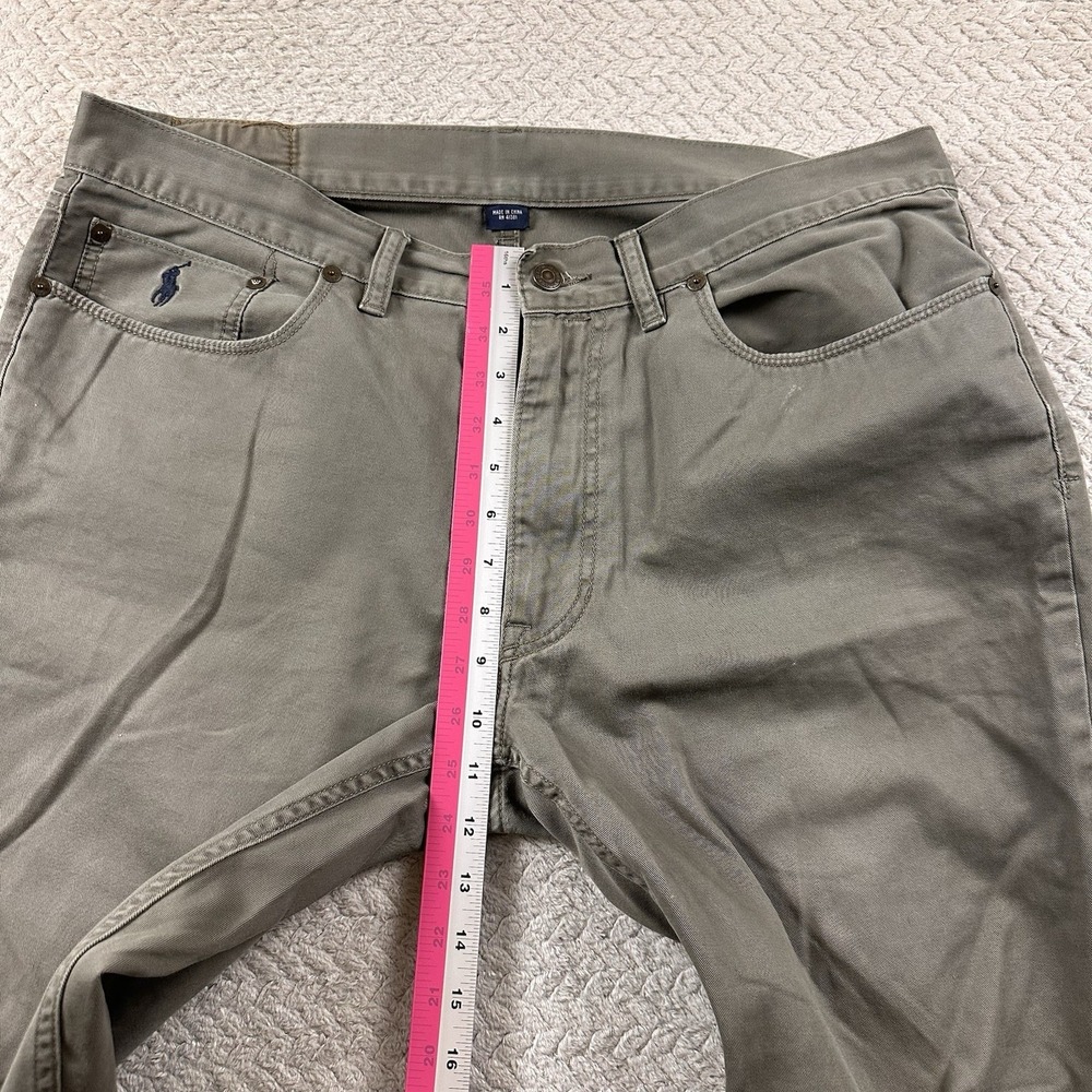 Polo Ralph Lauren 650 Straight Leg Pants Men's 36x32 Green Cotton Chino Travel - Picture 6 of 16